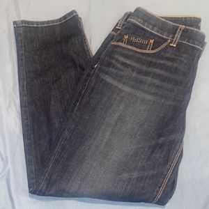 Chico’s platinum jeans size 0.5 regular(6reg) dark blue 5 pocket jeans